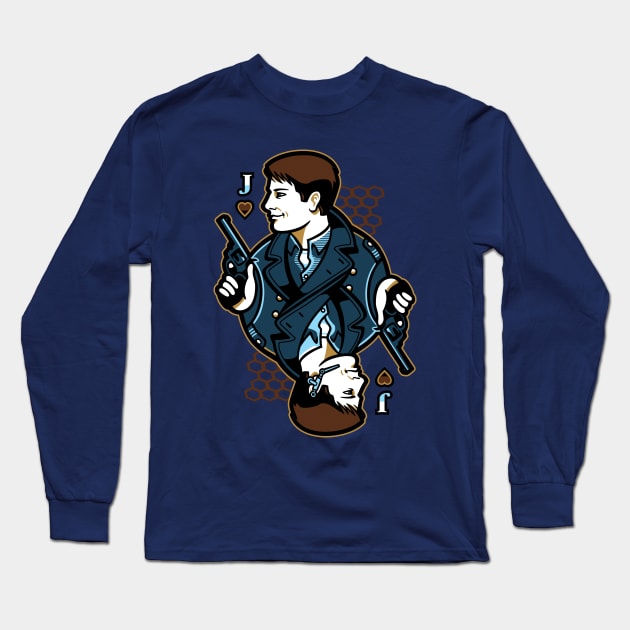 Captain Jack of Hearts Long Sleeve T-Shirt by WinterArtwork